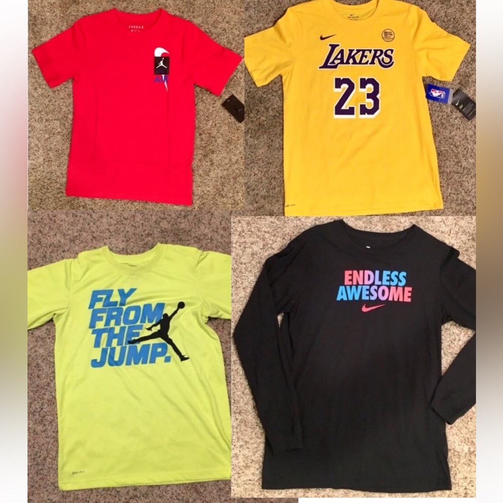 NIKE JORDAN BOYS 4 PACK T-SHIRT BUNDLE NWT NWOT